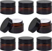 Set di coperchi in vetro trasparente, airtight, per crema idratante, 8 pezzi