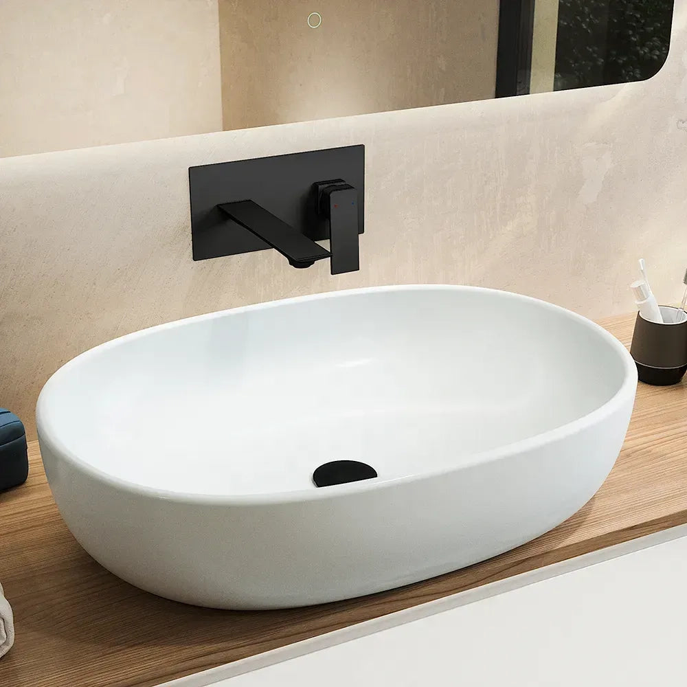 Miscelatore lavabo ad incasso nero opaco | Ingrid