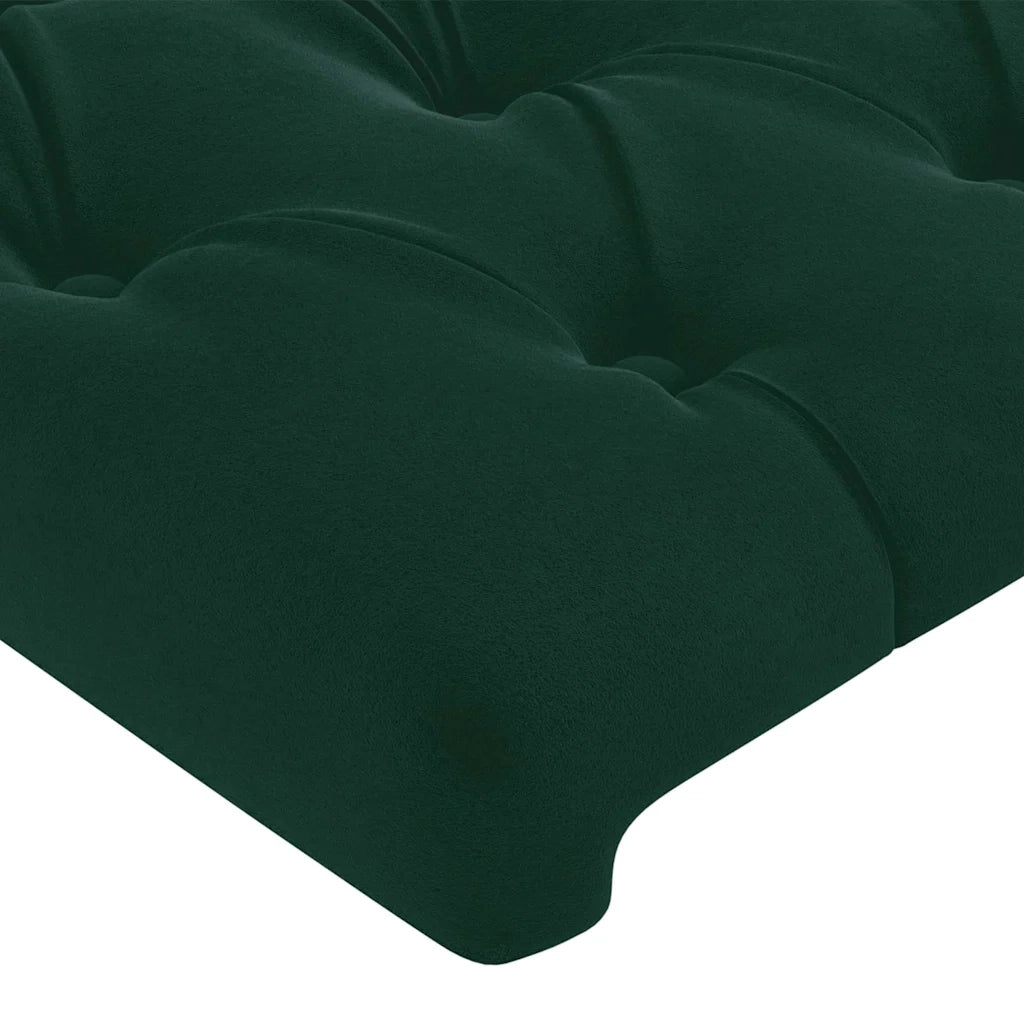 Testiera ad Orecchio Verde Scuro 103x16x118/128cm in Velluto 3119961