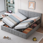 letto imbottito velluto grigio 180 x 200 cm