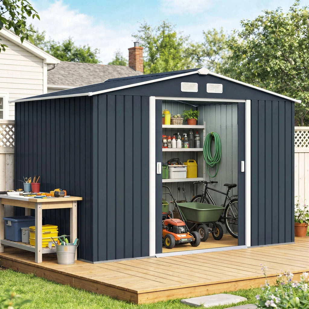 Casetta da Giardino ¨C Minimal ¨C Grigio Scuro 277x195x192 cm