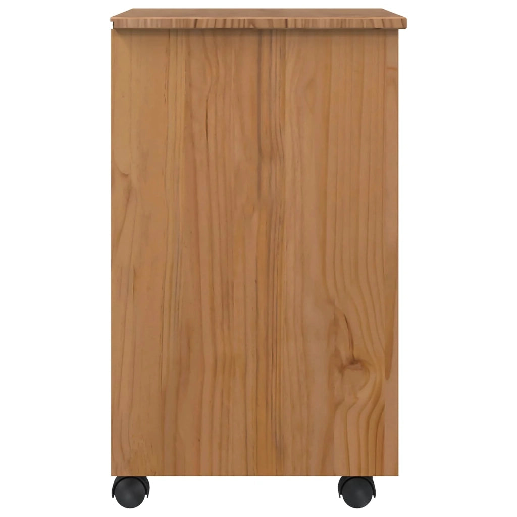 Armadietto Rotolante con Cassetti CORONA Marrone Miele 42040533