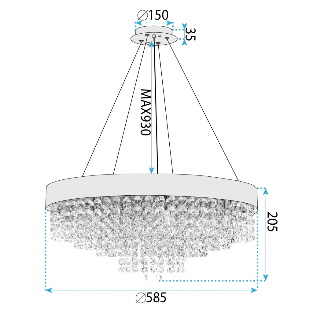 Lampada Da Soffitto APP1787-16CP 60 Cm Gold