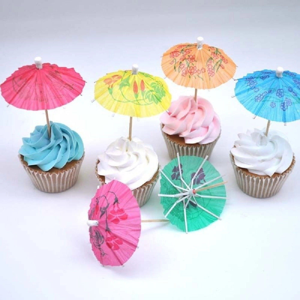 Trade Shop - 60 Ombrellini Cocktail Drink Stuzzicadenti Decorazioni Torte Party Buffet Mare -