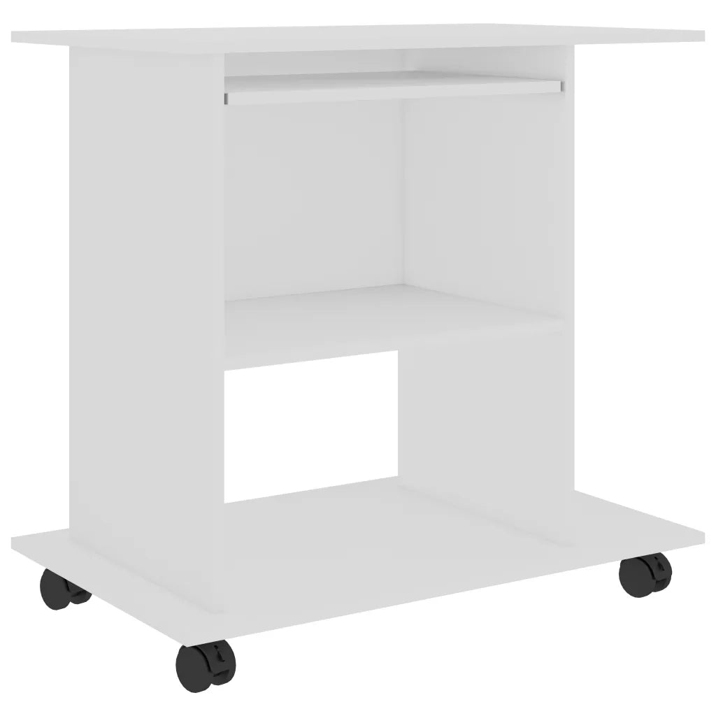 Scrivania ad Angolo Bianca 80x50x75 cm in Legno Multistratocod mxl 79507