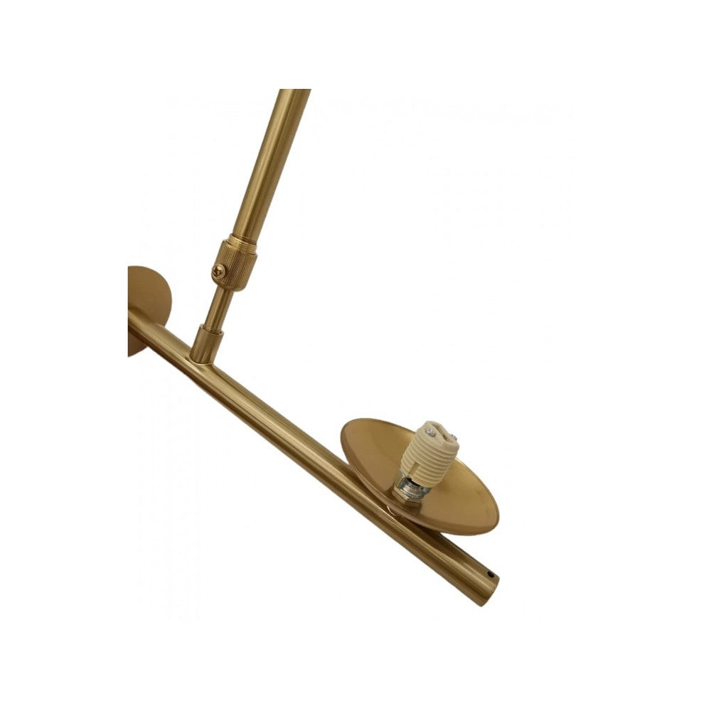 Trade Shop - Lampadario A Sospensione Oro Con 2 Sfere In Vetro Bianco Opaco Attacco G9 E27 33481 -