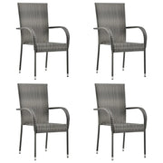 Set Mobili da Pranzo per Giardino 5 pz Grigio 3067785