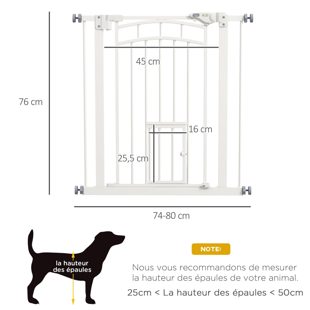 Barriera per animali ¨C zephmum ¨C nero acciaio 74-80 cm