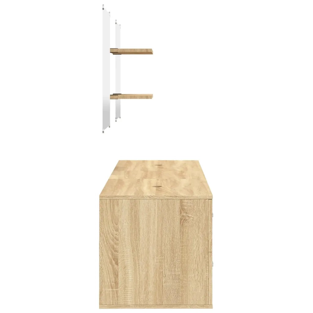 Set Mobili da Bagno | Armadio da bagno 5 pz Rovere in Legno Multistrato