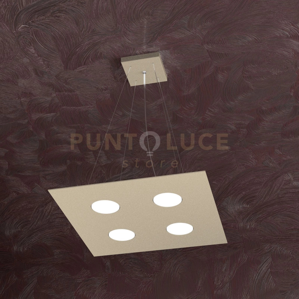 AREA SOSPENSIONE 4+2 LUCI BIEMISSIONE QUADRA SABBIA 1127-S4+2-SA