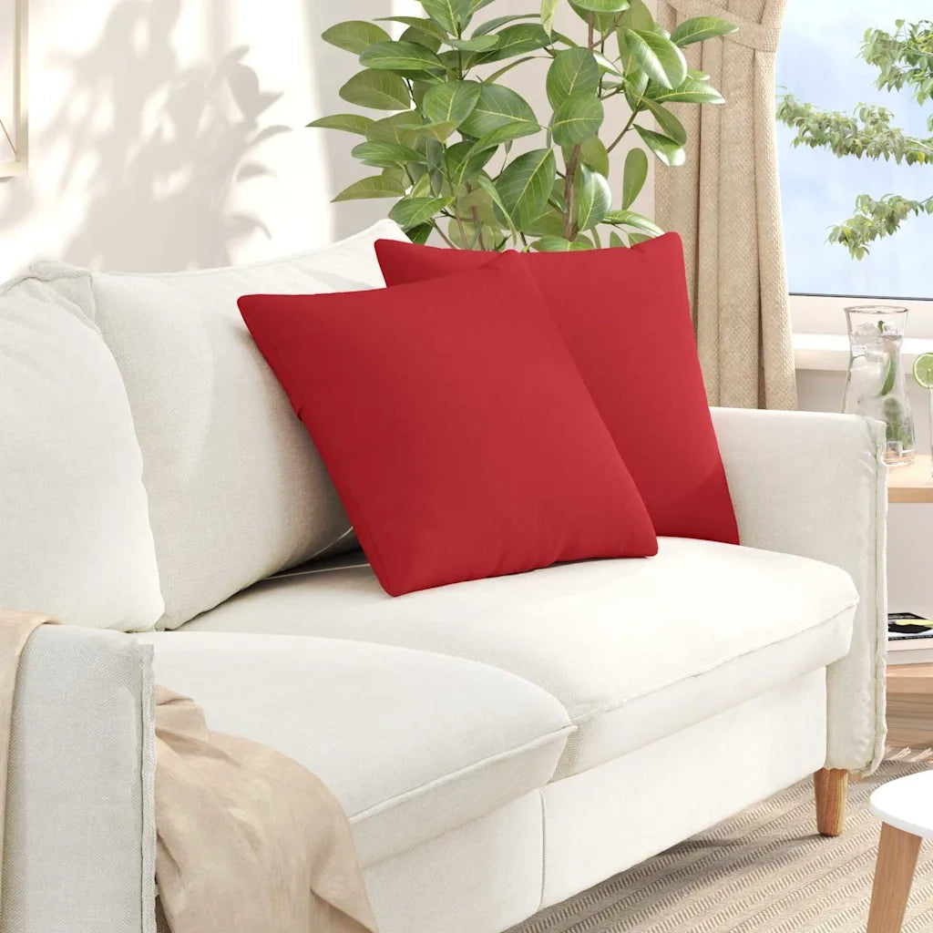 Cuscini da Divano 2 pcs Rosso 50 x 50 cm Tessuto 42013966