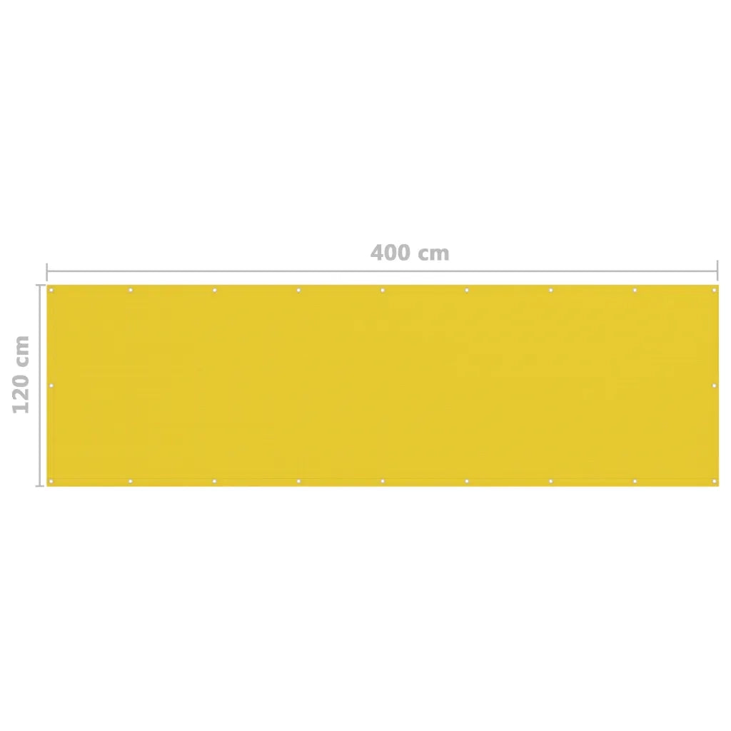 Paravento da Balcone Giallo 120x400 cm in HDPE 311001