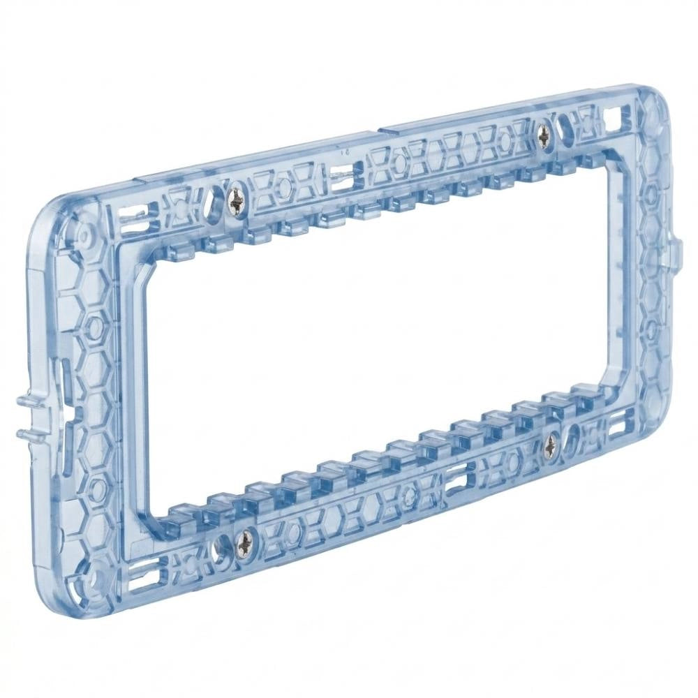 Supporto placche ave s44 per scatole rettangolari con viti *** numero posti 7 moduli, confezione 1