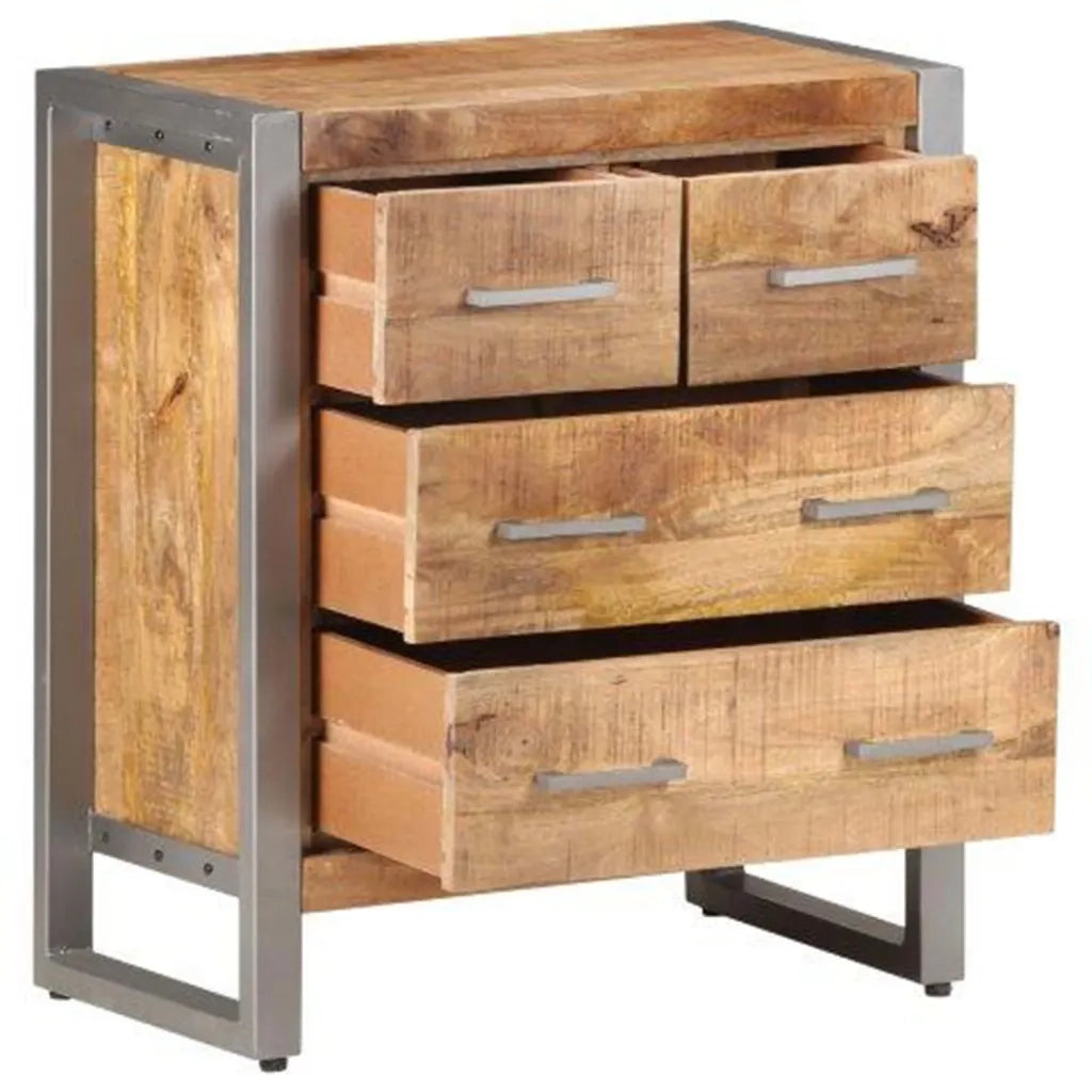 Credenza 60x35x70 cm in Legno di Mango Grezzo 323485
