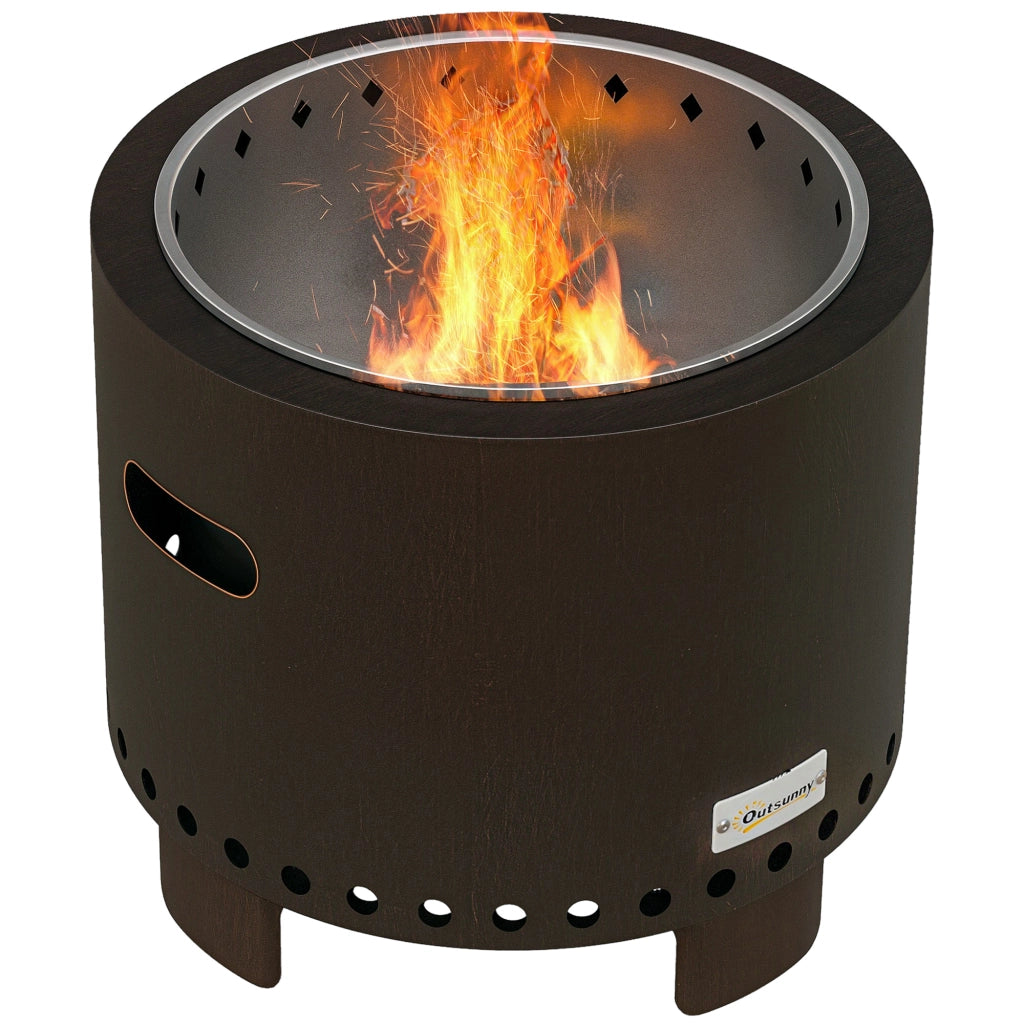 Braciere per esterno in metallo ¨C Minimal ¨C 45x45x42 cm nero bronzo
