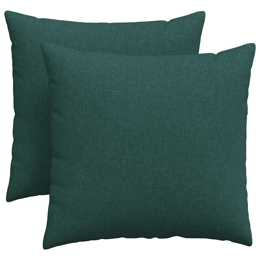 Cuscini da Divano 2 pcs Verde Scuro 45 x 45 cm Tessuto 42013916