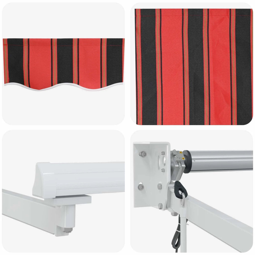 Tettuccio Elettrico Retrattile Arancione e Nero 2,5 x 2 m 3419516