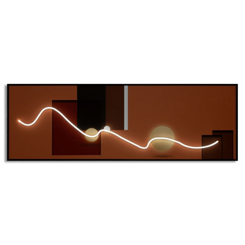 Stampa Con Led Su Tela Abstract cm 150x3,5x50