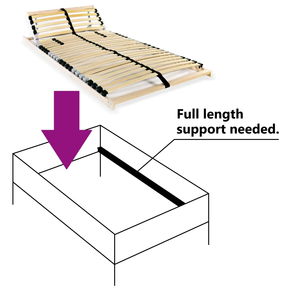 Rete a Doghe 7 Zone senza Materasso con 28 Doghe-Struttura Letto a Doghe 90x200 cm 447983