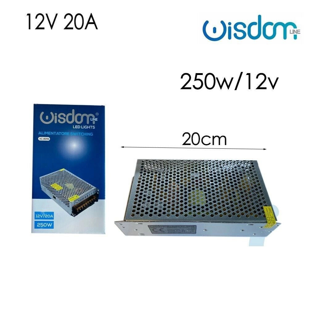 Alimentatore Stabilizzato Trasformatore Switching da 10A 24V 240W 220V Wisdom