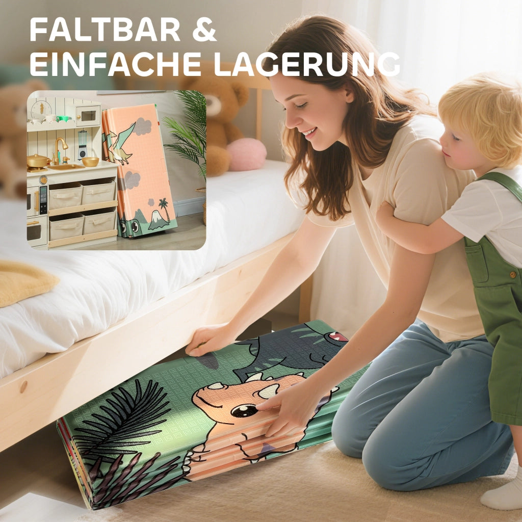 Tappeto gioco bambini pieghevole ¨C Xylo ¨C 196x176x1.5cm doppio lato colorato