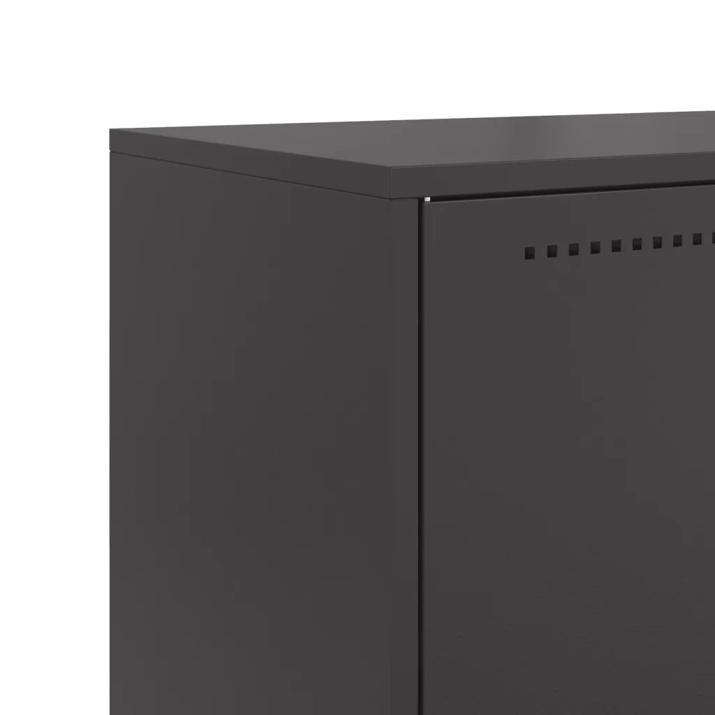 Credenza Nera 68,5x38,5x123,5 cm in Acciaio 846494