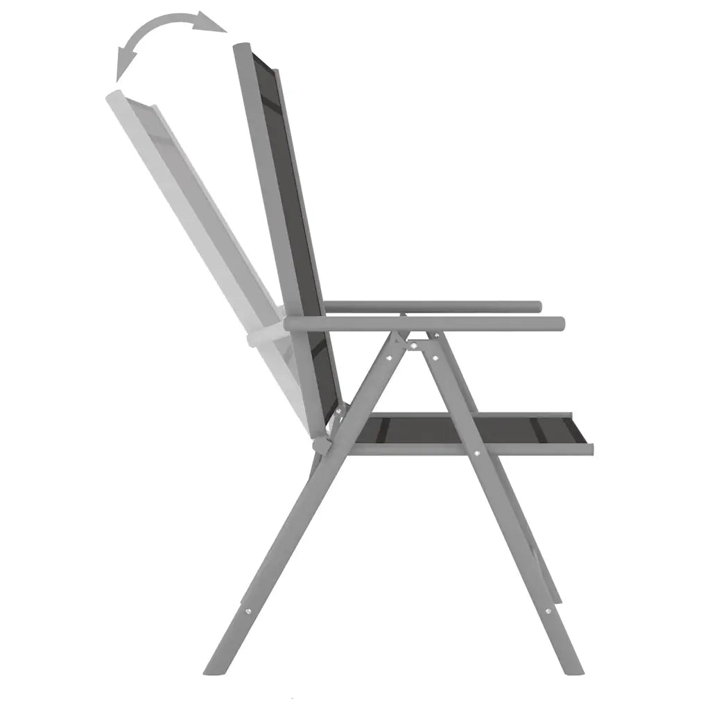 Set per Divani da Giardino 9 pz Nero e Argento 3070644