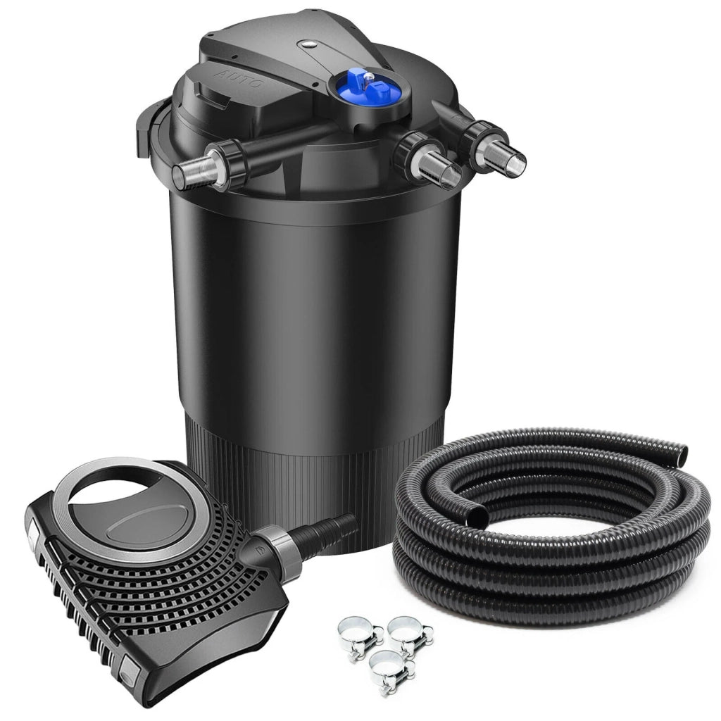 Kit di filtrazione set 30000 litri pompa UVC 18 watt tubo 10000 l/h 10 m 16_0001910
