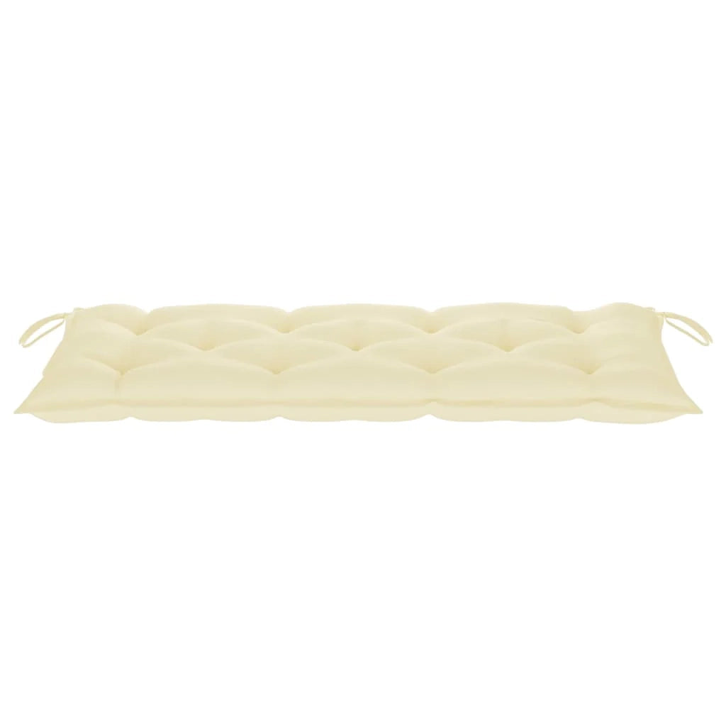 Panchina da giardino arredo esterno per patio terrazzo con cuscino 120 cm legno massello di acacia 02_0011356