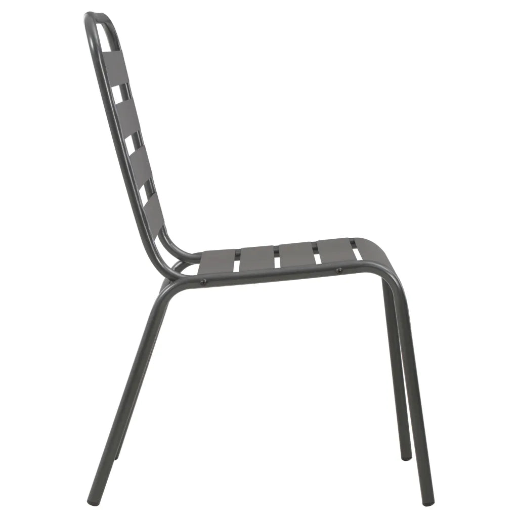 Sedie da Cucina Impilabili 3 pz-Sedia da Pranzo Antracite in Acciaio Verniciato 761739