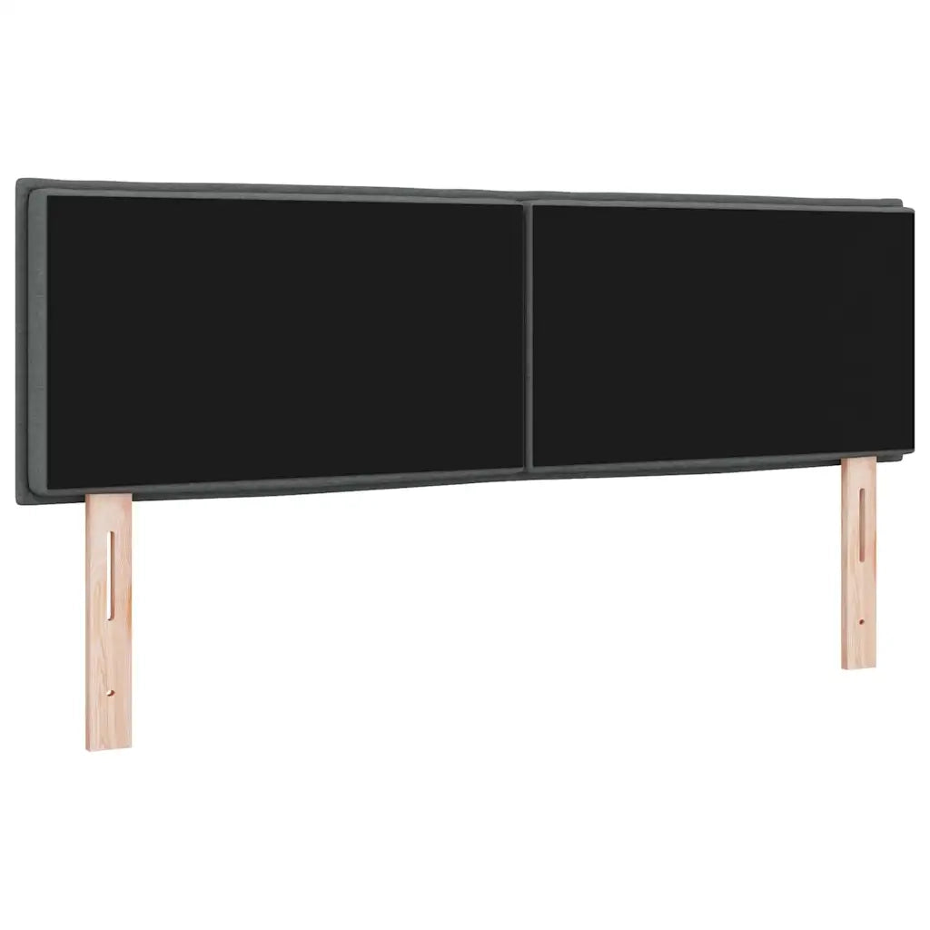 Testiera LED con strisce LED Grigio scuro 160 cm Tessuto 3337993