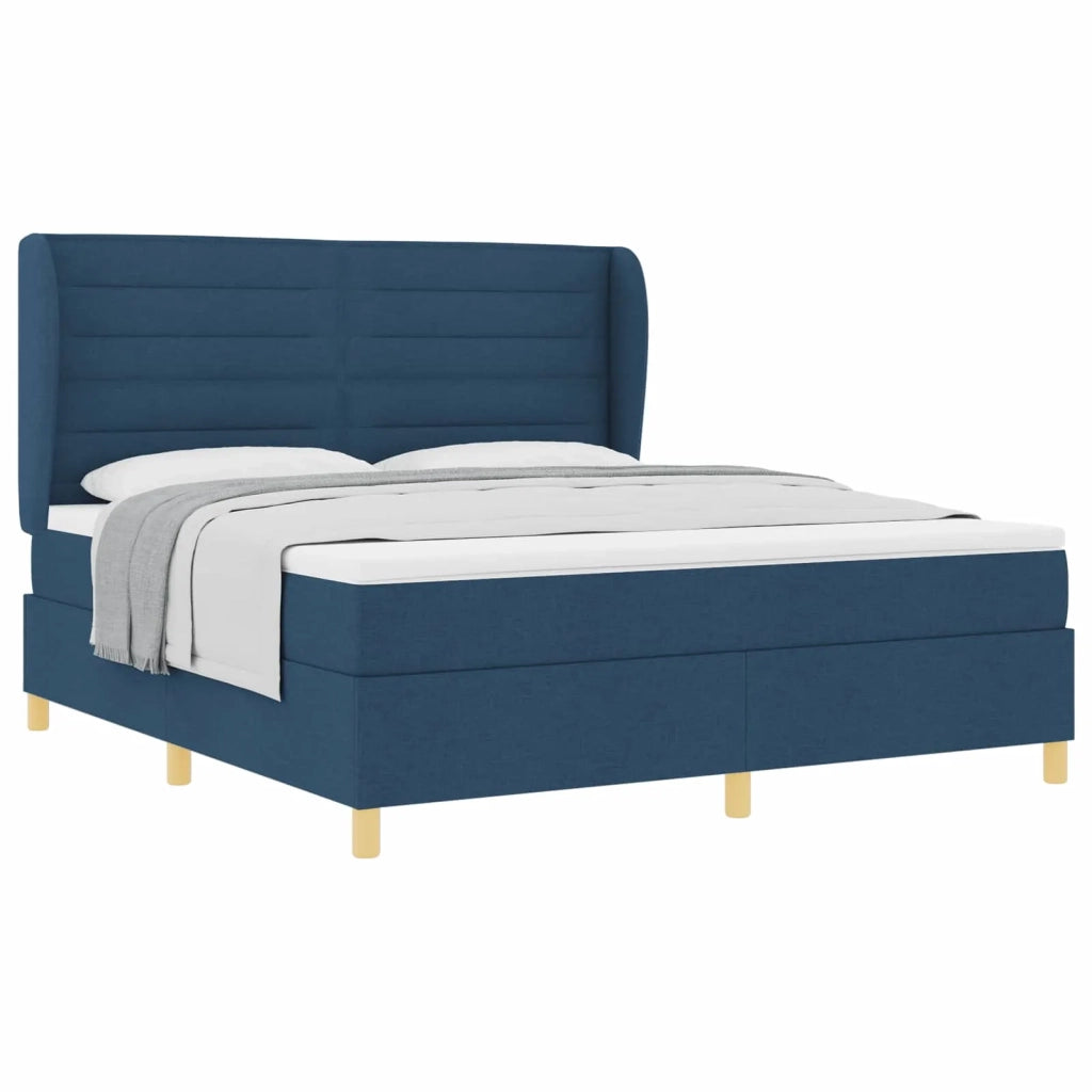 Letto a molle con materasso Blu 200 x 180 cm Tessuto 3340710
