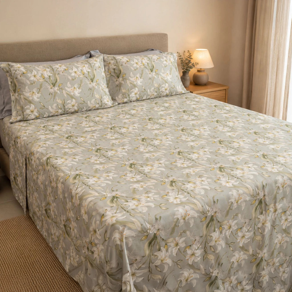 Saha, Copripiumino Matrimoniale Federa Inclusa, 300x250 cm Grigio