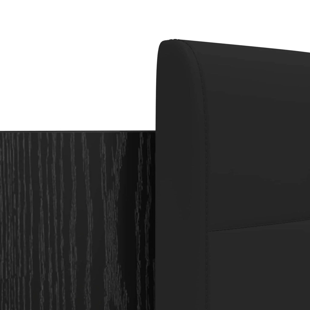 Struttura letto con testata-Giroletto Rovere Nero 120 x 200 cm