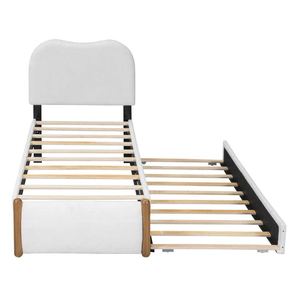 letto imbottito plush bianco 90 x 200 cm