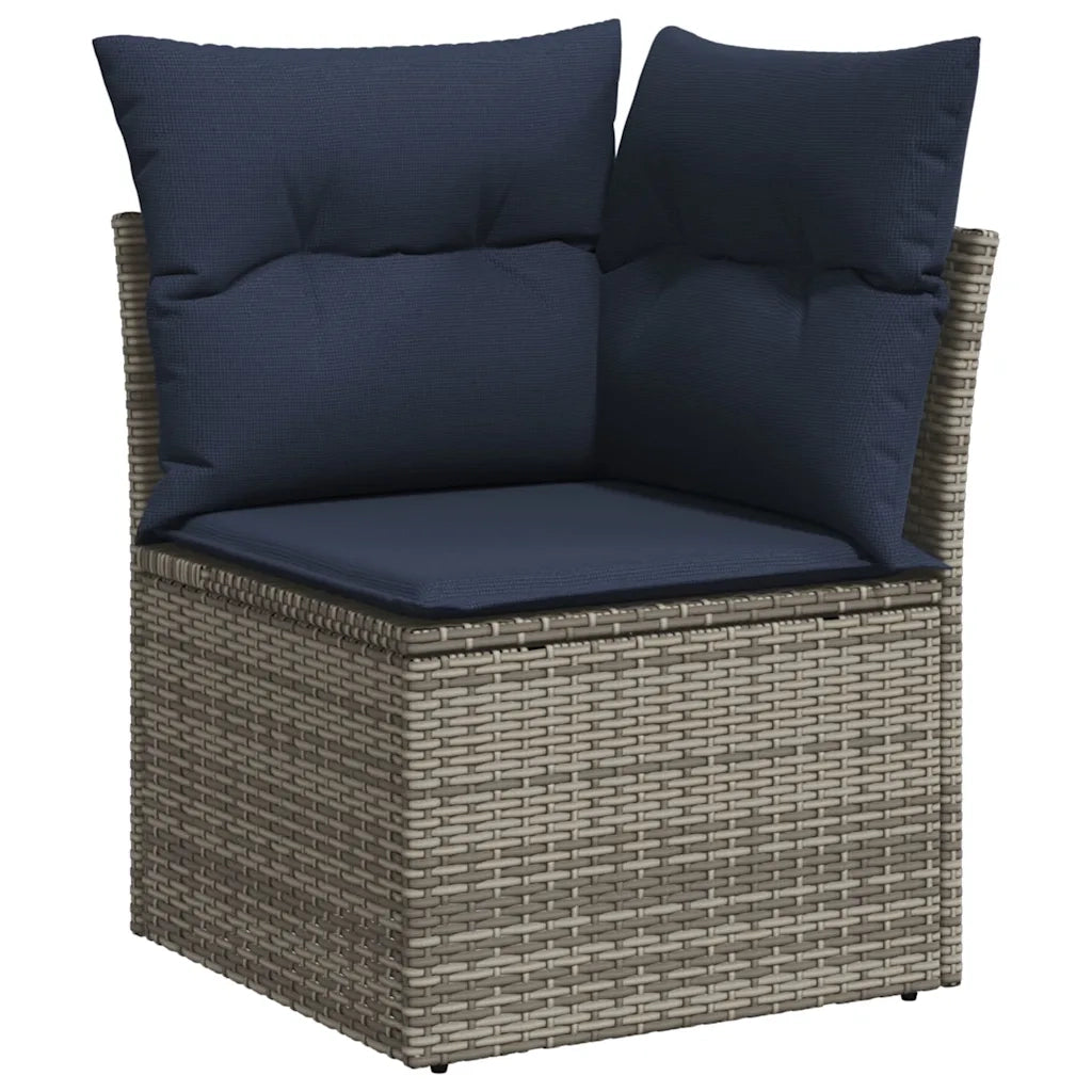 Set Divani da Giardino 6 pz con Cuscini Grigio in Polyrattan 3220460