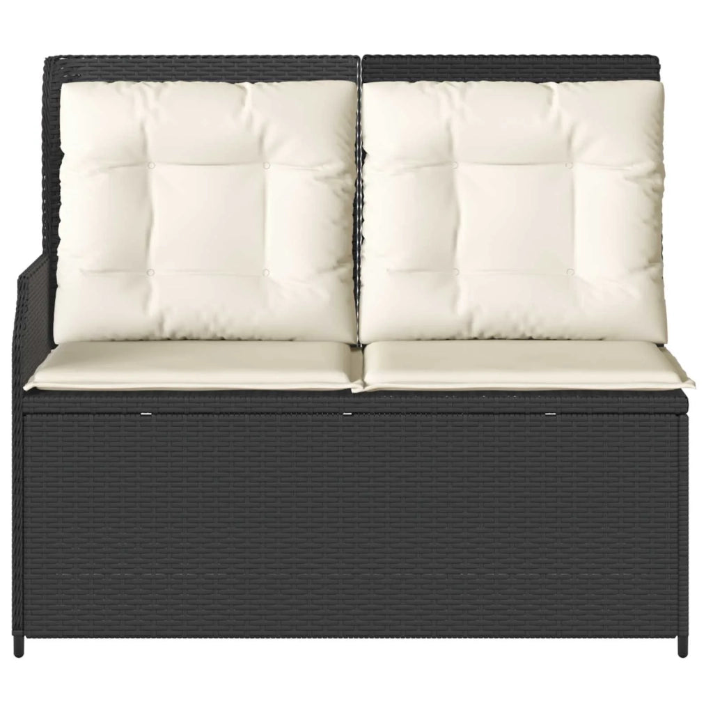 Panchina da giardino Nero polyrattan 3394449