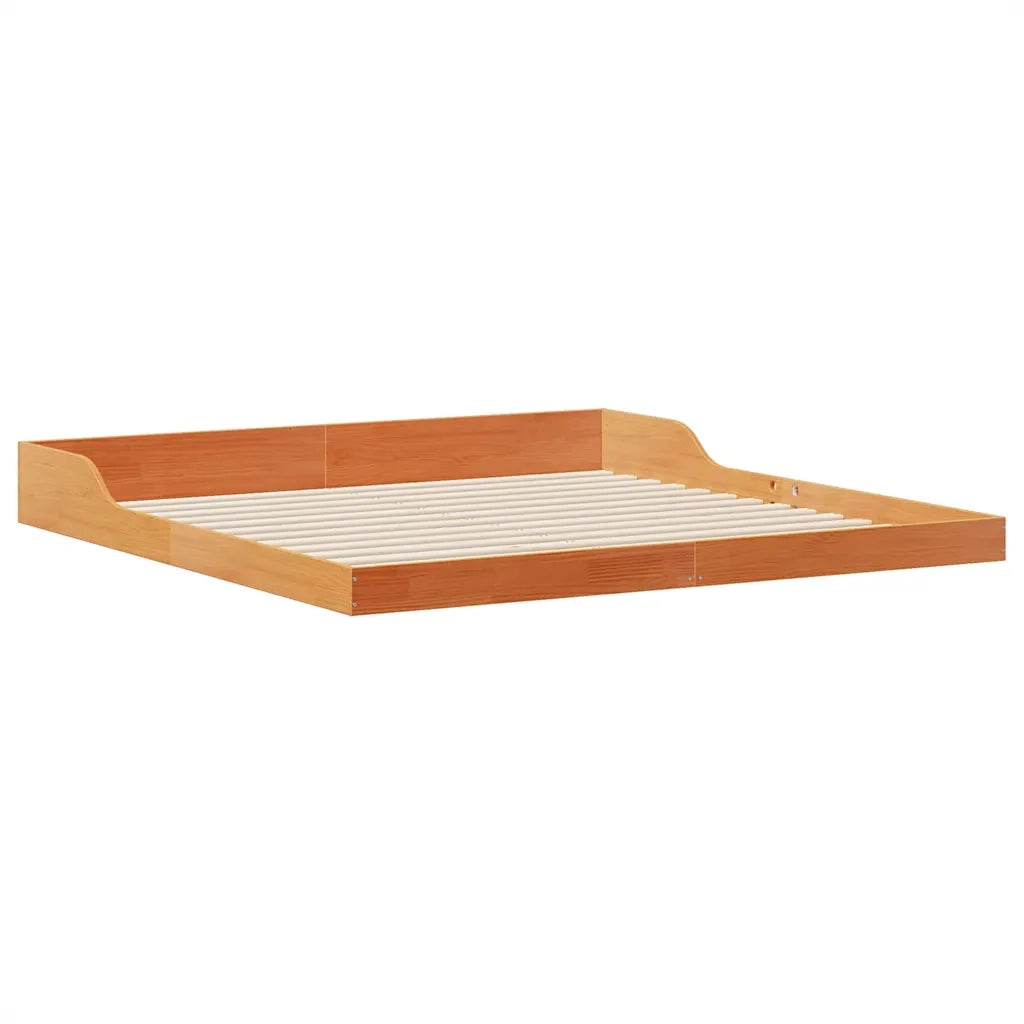 Struttura del letto Marrone cerato 200 x 220 cm Pino massello 873384