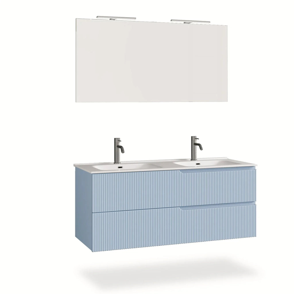 Composizione doppia vasca 5 pezzi VENERE azzurro tiffany