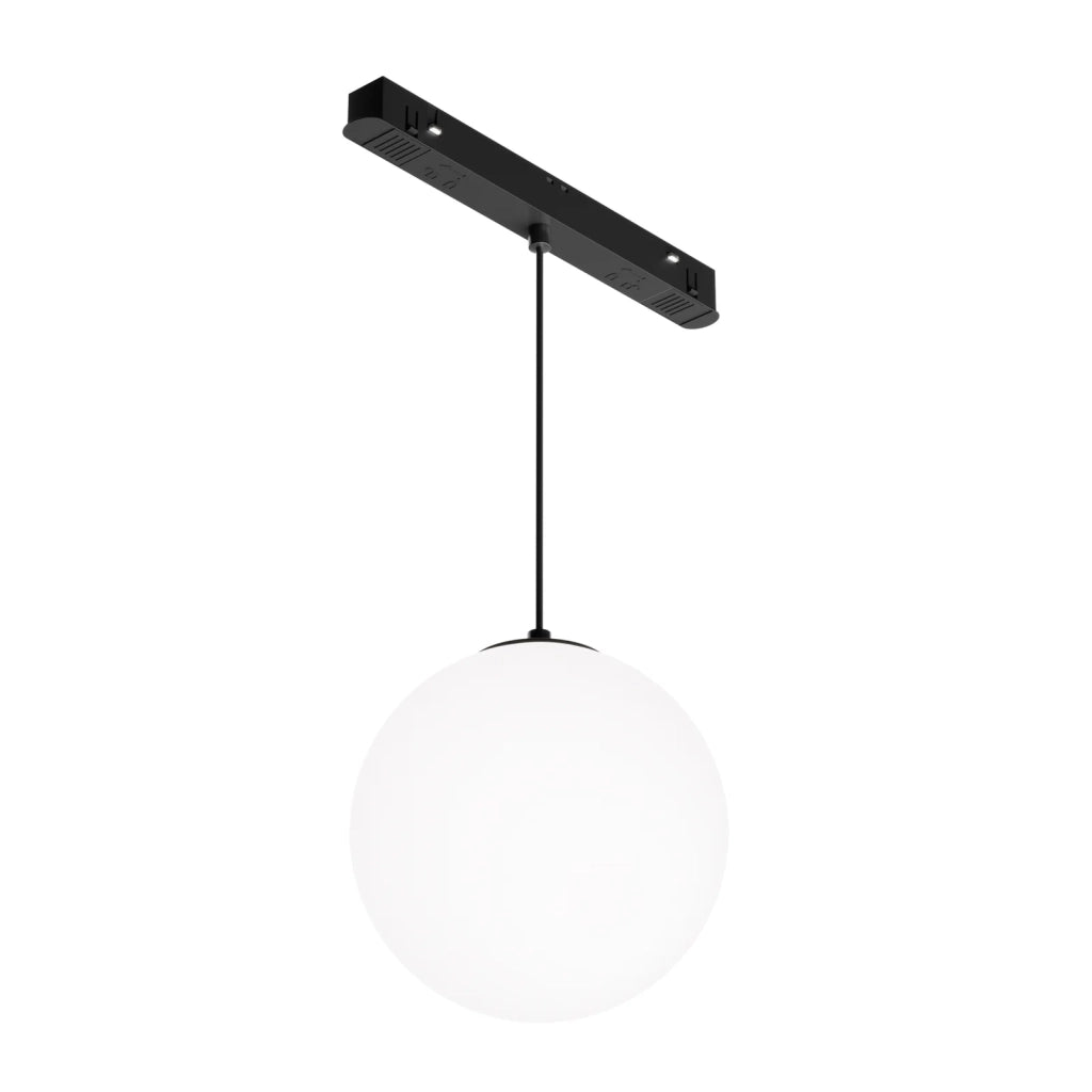 Maytoni lampada a binario moderna Exility Luna 1 luce LED integrato nero vetro