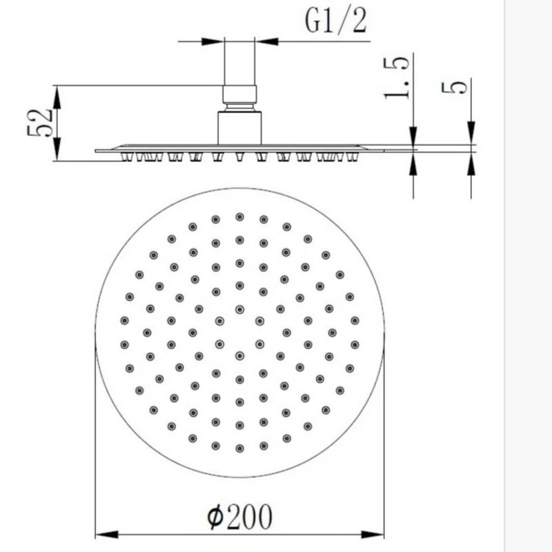 Soffione tondo Ø20 cm - serie Lucerna