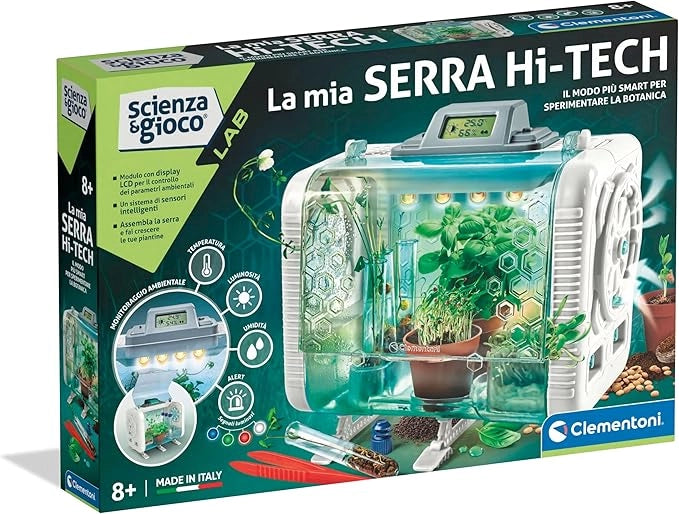 Scienza e Gioco Lab - La Mia Serra Hi-Tech, Laboratorio di Botanica Bambini, 3 modalita di Coltivazione Piante, con LED