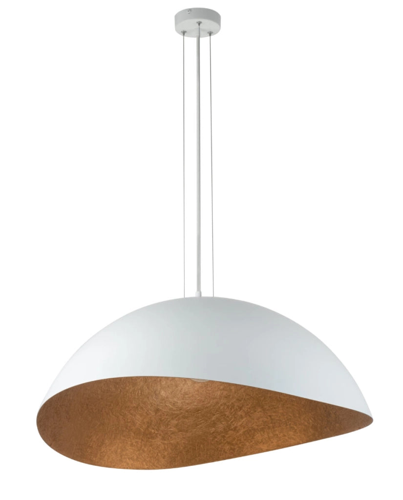 Lampada a sospensione Solaris bianco rame 89cm E27 Sigma
