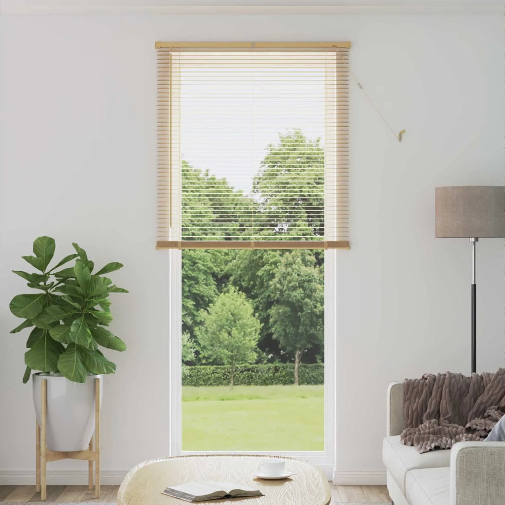 Tenda Veneziana | Tenda a lamelle Marrone Chiaro con Motivo 213 x 80 cm 25 mm PVC