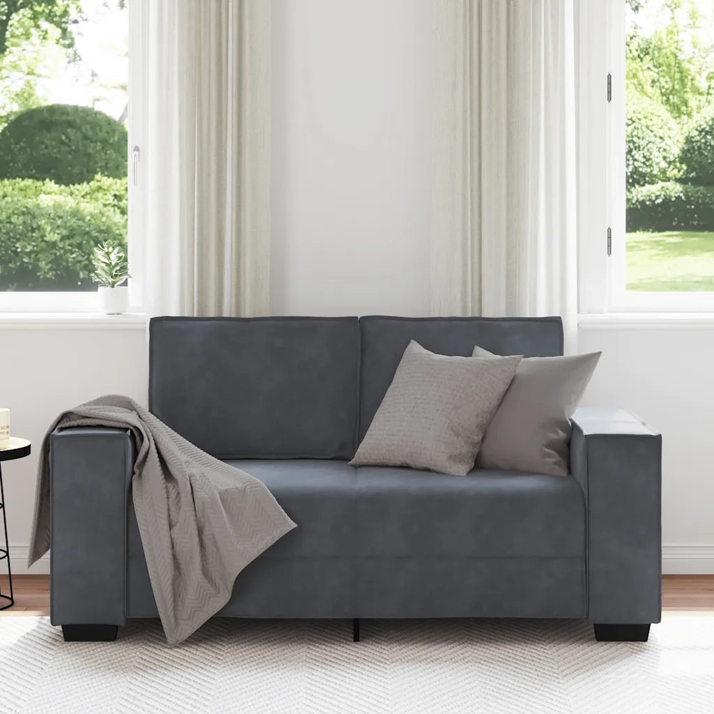 Divano a 2 Posti-Sofa 2 Posti grigio scuro 120 cm in Velluto 732846