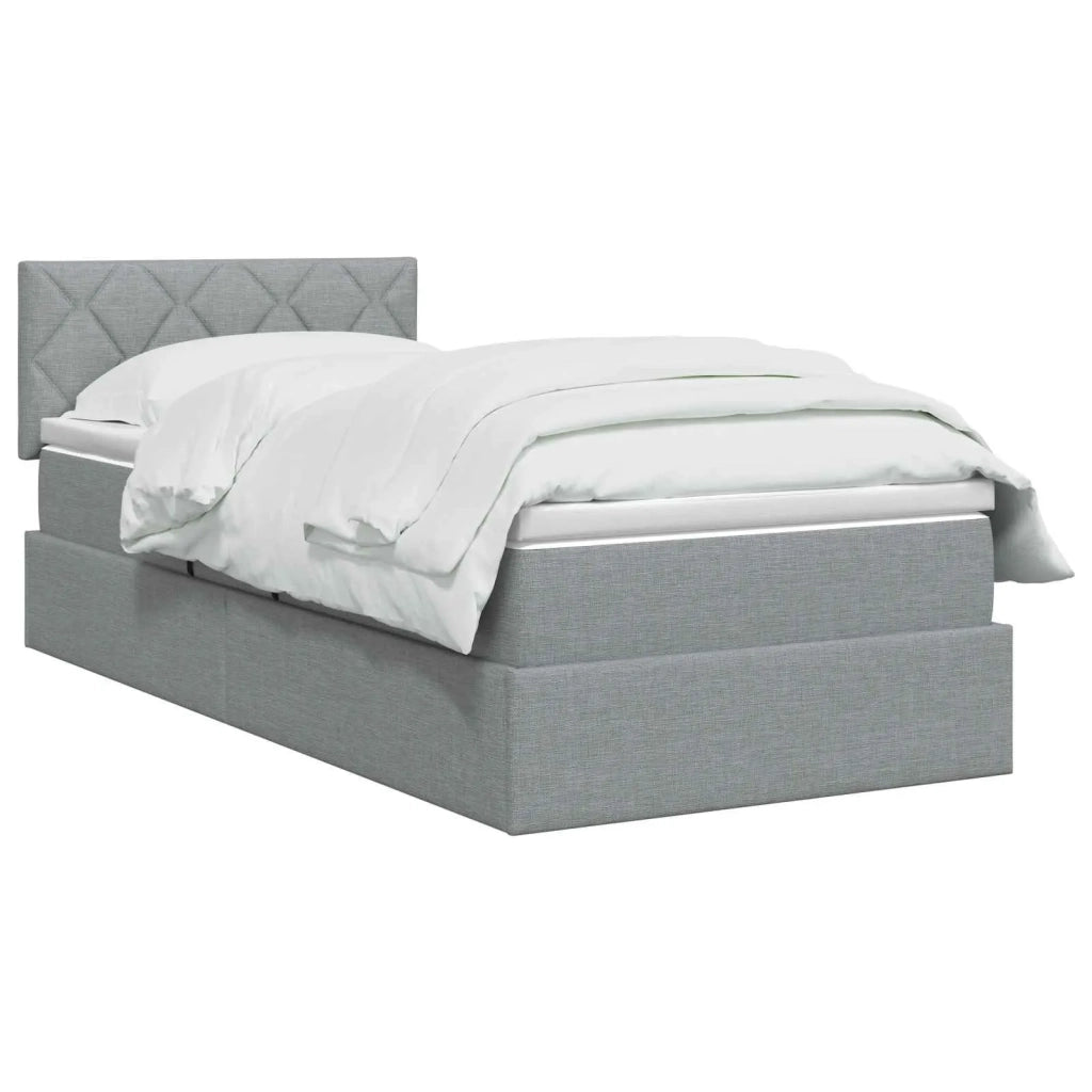 Letto con contenitore LED e materasso Grigio Chiaro 3459105