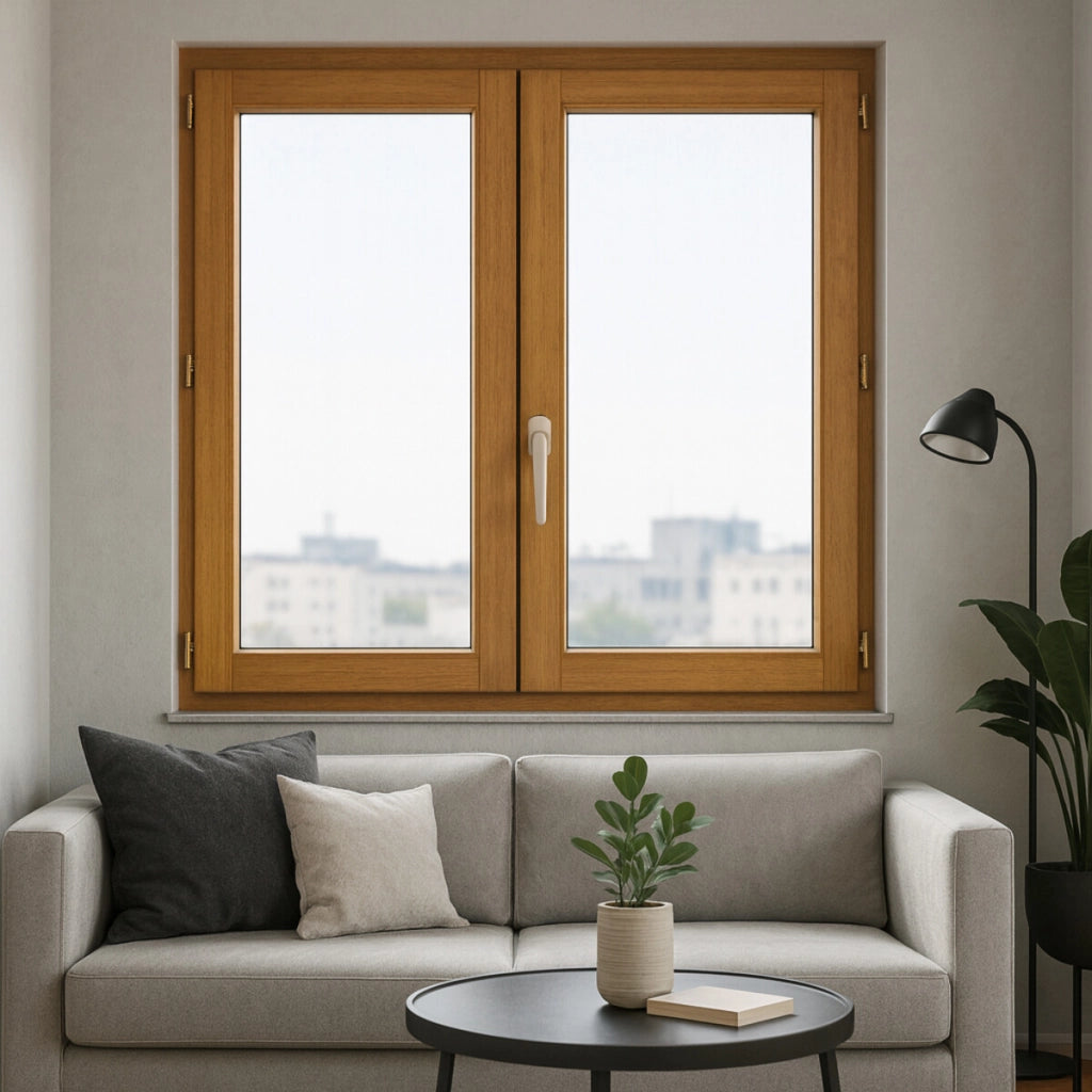 Finestra a 2 pannelli in legno Altezza 105 X Larghezza 80 (dimensioni del tavolo) senza maniglia