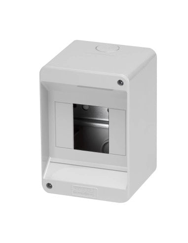 CENTRALINO DA PARETE C/BINARIO DIN 4 Mod. 130x90x85 mm - Grigio