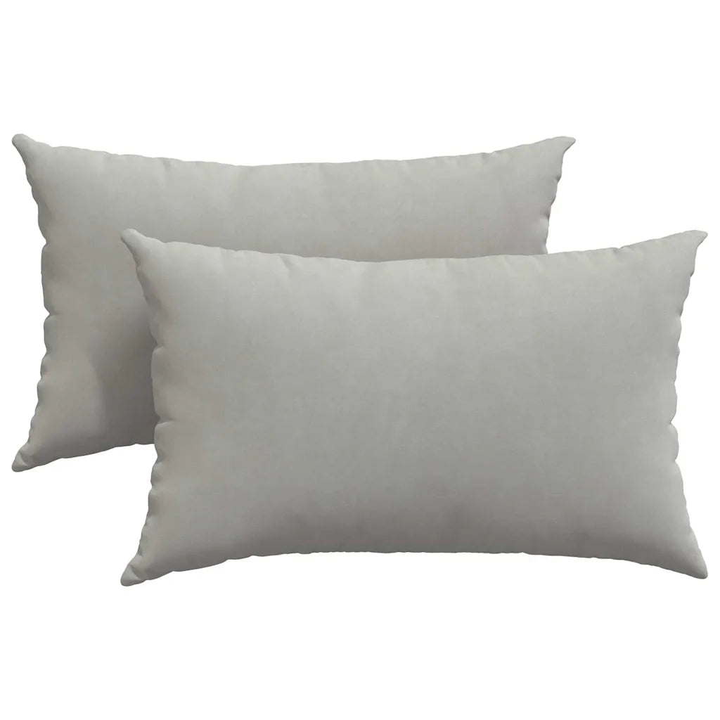 Cuscini da Divano 2 pcs Grigio chiaro 50 x 30 cm Tessuto 42013640