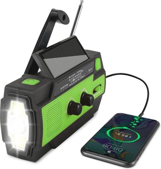 Radio portatile con batteria ricaricabile e allarme SOS per camping